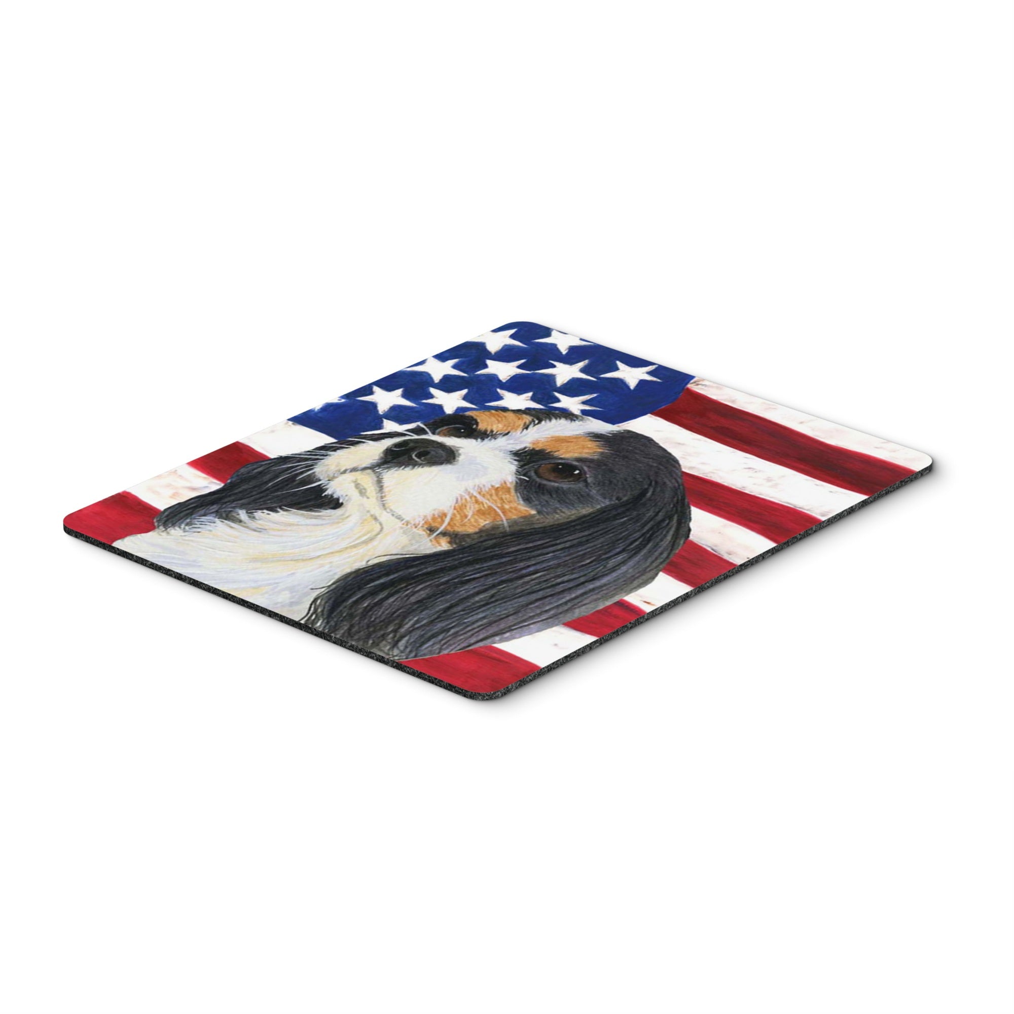 Caroline'S Treasures Mouse/Hot Pad/Trivet, Usa American Flag With Cavalier Spaniel (Ss4248Mp)