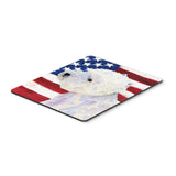 Caroline'S Treasures Mouse/Hot Pad/Trivet, Usa American Flag With Westie (Ss4249Mp)
