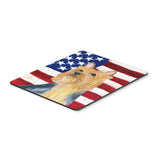 Caroline'S Treasures Mouse/Hot Pad/Trivet, Usa American Flag With Silky Terrier (Ss4250Mp)