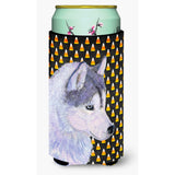 Siberian Husky Candy Corn Halloween Portrait Tall Boy Beverage Insulator Beverage Insulator Hugger