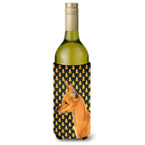 Min Pin Candy Corn Halloween Portrait Wine Bottle Beverage Insulator Beverage Insulator Hugger Ss4259Literk