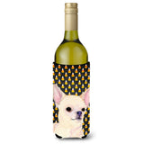 Chihuahua Candy Corn Halloween Portrait Wine Bottle Beverage Insulator Beverage Insulator Hugger Ss4265Literk