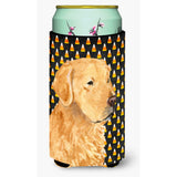 Golden Retriever Candy Corn Halloween Portrait Tall Boy Beverage Insulator Beverage Insulator Hugger