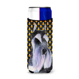 Schnauzer Candy Corn Halloween Portrait Ultra Beverage Insulators For Slim Cans Ss4270Muk