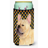 French Bulldog Candy Corn Halloween Portrait Tall Boy Beverage Insulator Beverage Insulator Hugger