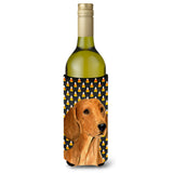 Dachshund Candy Corn Halloween Portrait Wine Bottle Beverage Insulator Beverage Insulator Hugger Ss4280Literk