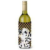 Dalmatian Candy Corn Halloween Portrait Wine Bottle Beverage Insulator Beverage Insulator Hugger Ss4286Literk