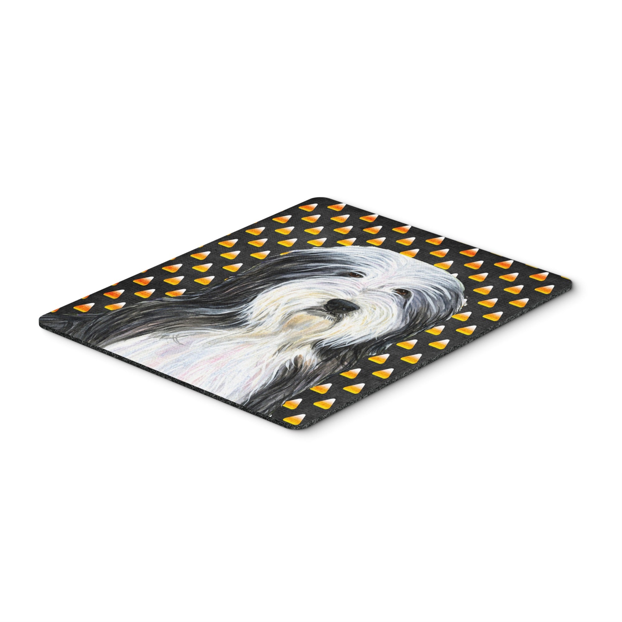 Caroline'S Treasures Mouse/Hot Pad/Trivet, Bearded Collie Candy Corn Halloween Portrait (Ss4290Mp)