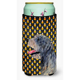Irish Wolfhound Candy Corn Halloween Portrait Tall Boy Beverage Insulator Beverage Insulator Hugger