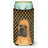 Bullmastiff Candy Corn Halloween Portrait Tall Boy Beverage Insulator Beverage Insulator Hugger