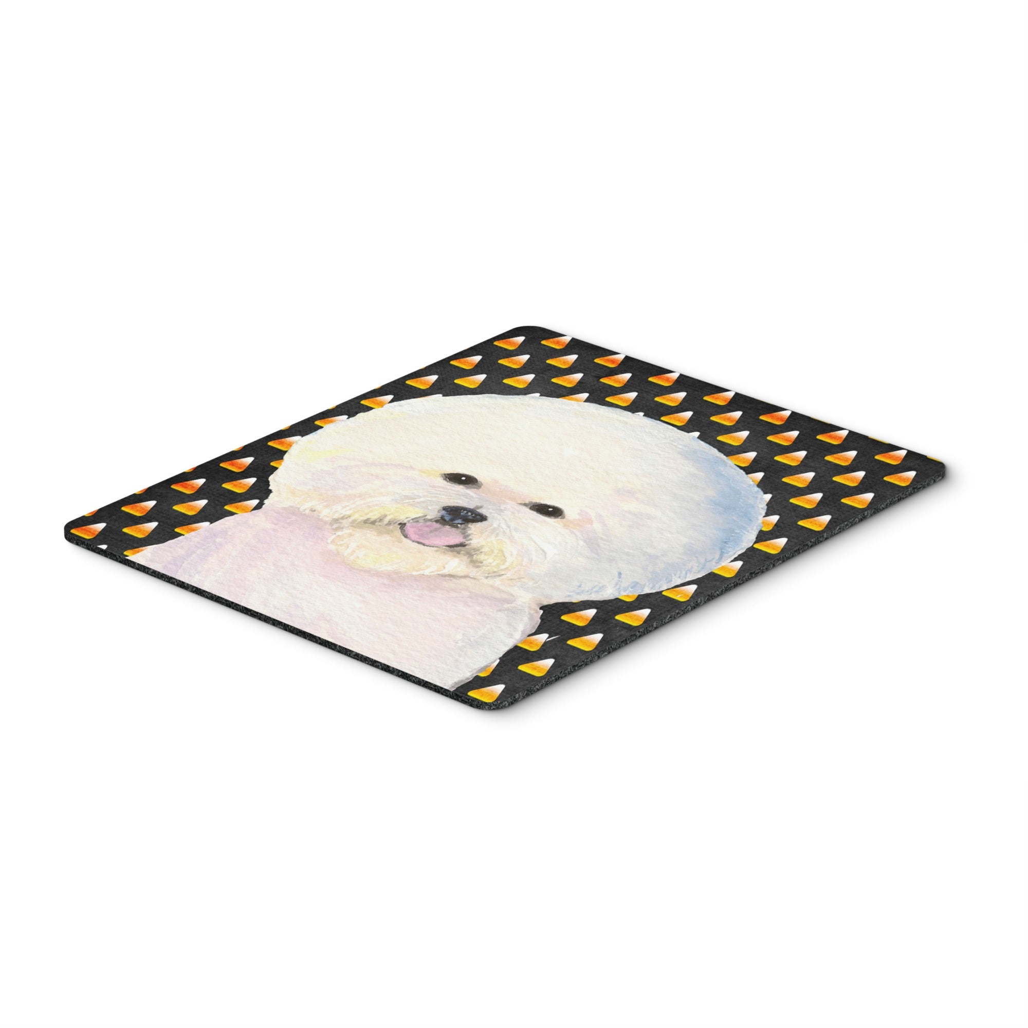 Caroline'S Treasures Bichon Frise Candy Corn Halloween Portrait Mouse Pad/Hot Pad/Trivet (Ss4319Mp)