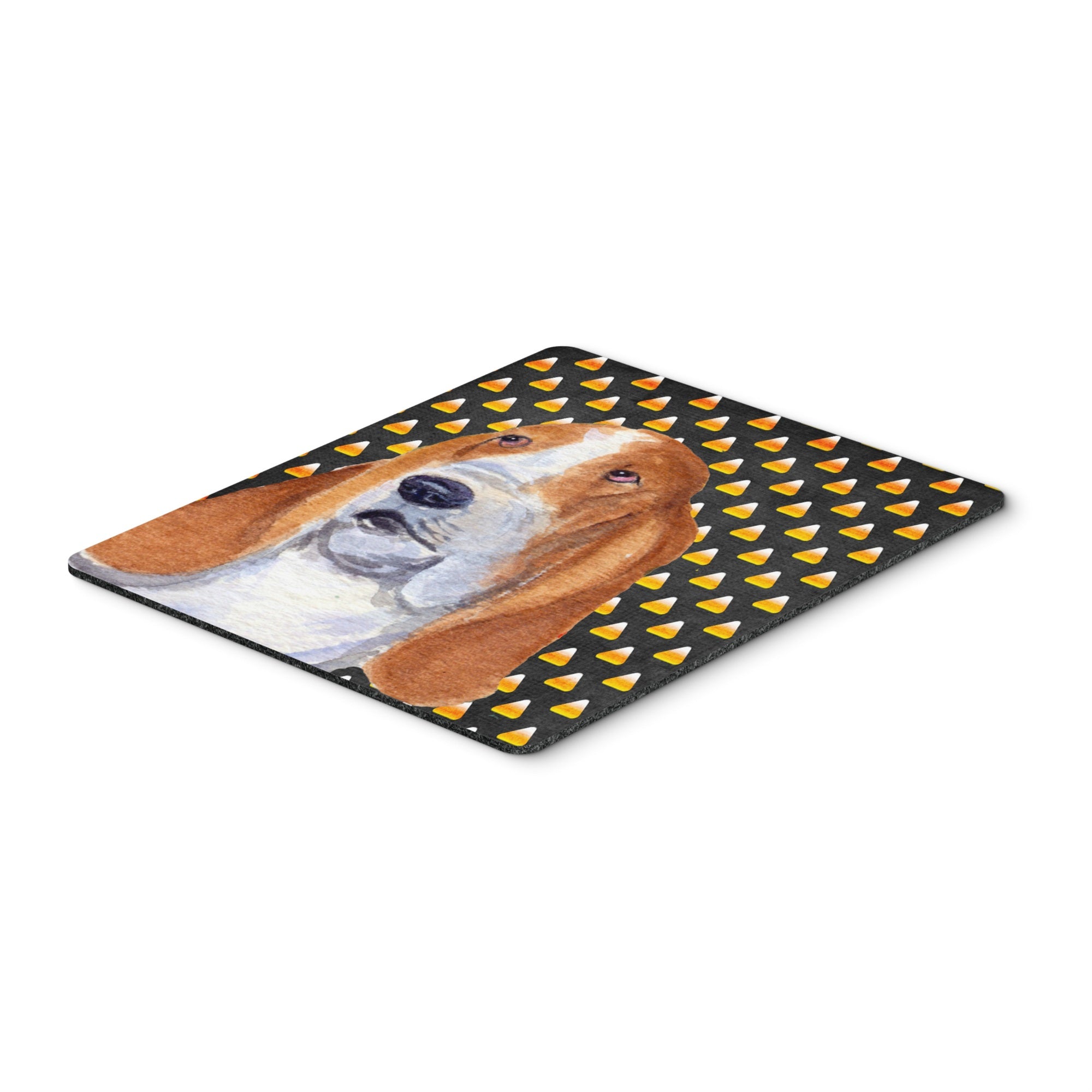 Caroline'S Treasures Basset Hound Candy Corn Halloween Portrait Mouse Pad/Hot Pad/Trivet (Ss4321Mp)