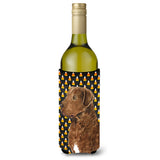 Chesapeake Bay Retriever Wheaten Halloween Portrait Wine Bottle Beverage Insulator Beverage Insulator Hugger