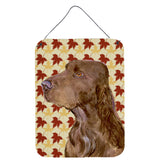 Caroline'S Treasures Field Spaniel Fall Leaves Portrait Aluminium Metal Wall Or Door Hanging Prints, 16 X 12, Multicol