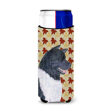 Akita Fall Leaves Portrait Ultra Beverage Insulators For Slim Cans Ss4335Muk