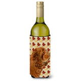 Sussex Spaniel Fall Leaves Portrait Wine Bottle Beverage Insulator Beverage Insulator Hugger