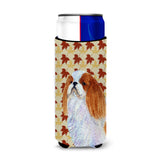 English Toy Spaniel Fall Leaves Portrait Ultra Beverage Insulators For Slim Cans Ss4349Muk