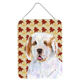 Caroline'S Treasures Clumber Spaniel Fall Leaves Portrait Wall Or Door Hanging Prints, 16 X 12, Multicolor