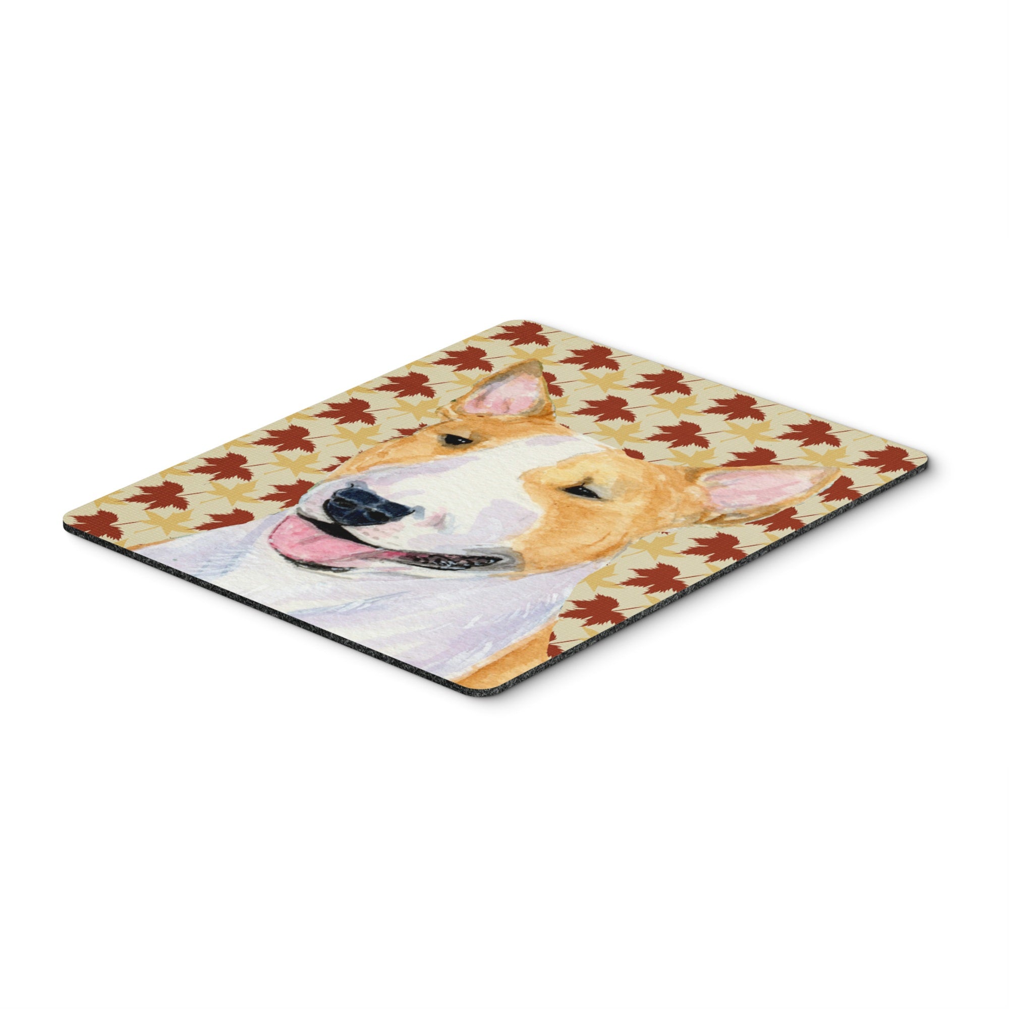 Caroline'S Treasures Mouse/Hot Pad/Trivet, Bull Terrier Fall Leaves Portrait (Ss4360Mp)