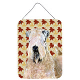 Caroline'S Treasures Wheaten Terrier Soft Coated Fall Leaves Portrait Wall Or Door Hanging Prints, 16 X 12, Multicolor