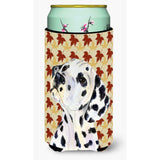 Dalmatian Fall Leaves Portrait Tall Boy Beverage Insulator Beverage Insulator Hugger