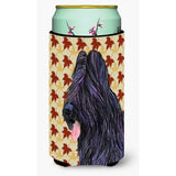 Briard Fall Leaves Portrait Tall Boy Beverage Insulator Beverage Insulator Hugger
