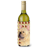 French Bulldog Fall Leaves Portrait Wine Bottle Beverage Insulator Beverage Insulator Hugger Ss4371Literk