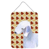 Caroline'S Treasures Bedlington Terrier Fall Leaves Portrait Wall Or Door Hanging Prints, 16 X 12, Multicolor