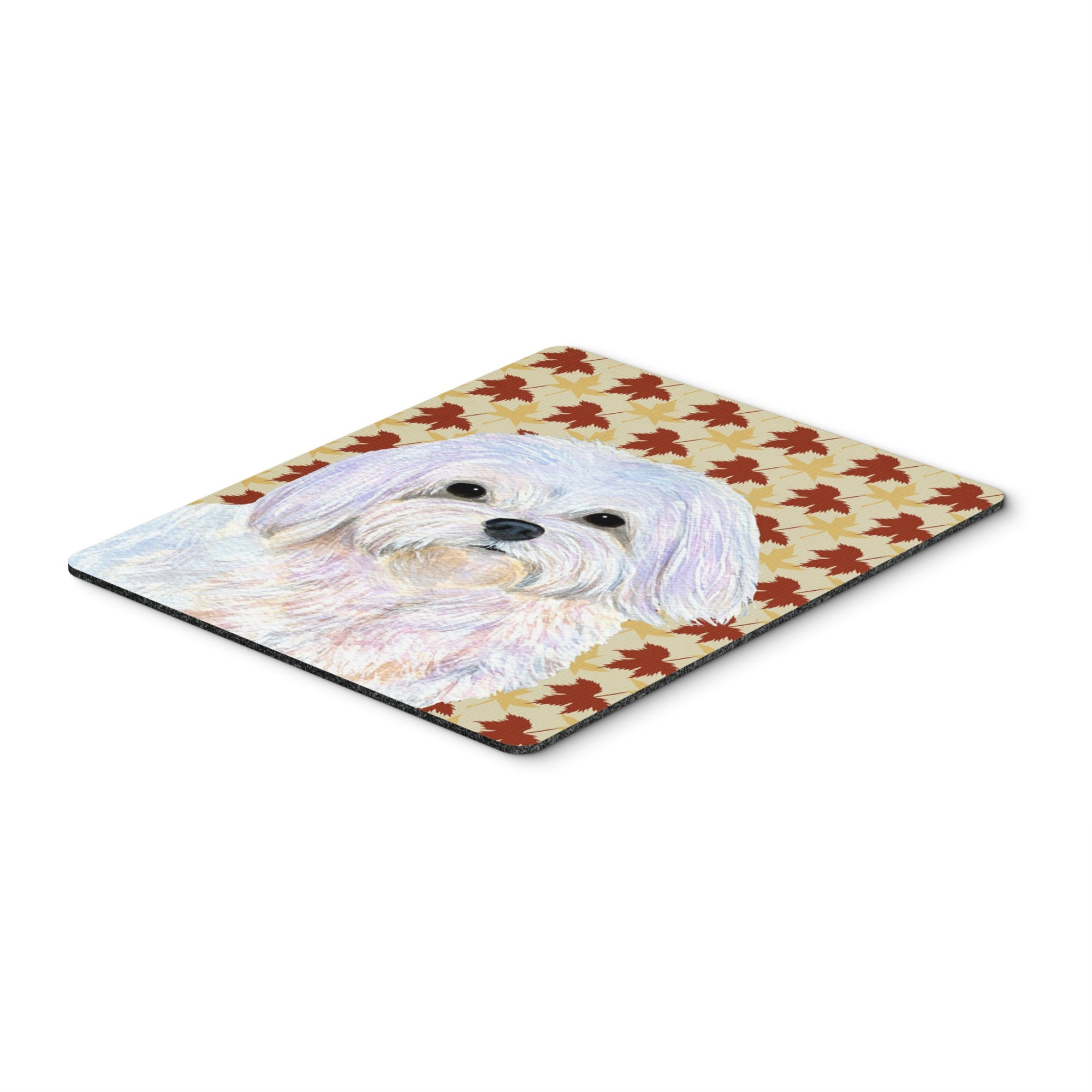 Caroline'S Treasures Mouse/Hot Pad/Trivet, Maltese Fall Leaves Portrait (Ss4374Mp)