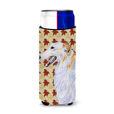 Borzoi Fall Leaves Portrait Ultra Beverage Insulators For Slim Cans Ss4381Muk