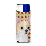 Chihuahua Fall Leaves Portrait Ultra Beverage Insulators For Slim Cans Ss4382Muk