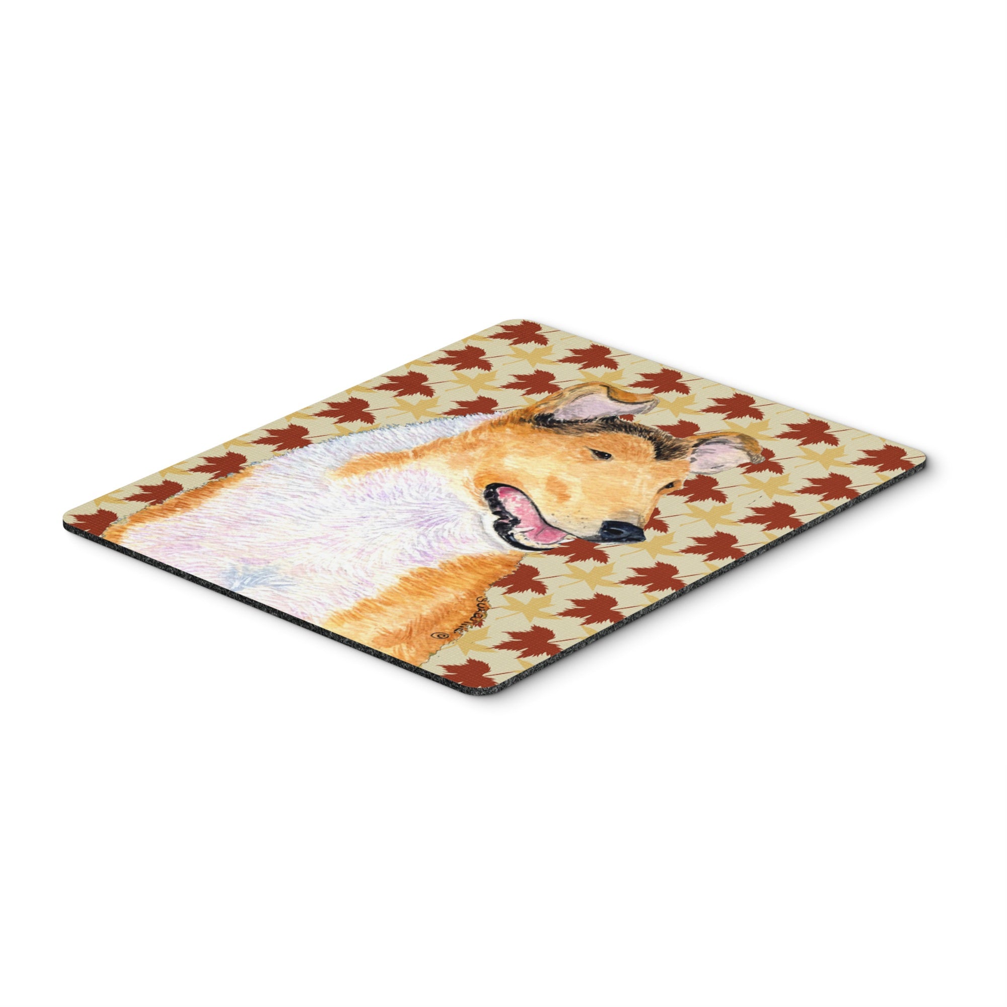 Caroline'S Treasures Mouse/Hot Pad/Trivet, Collie Smooth Fall Leaves Portrait (Ss4386Mp)