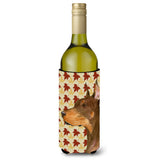 Doberman Fall Leaves Portrait Wine Bottle Beverage Insulator Beverage Insulator Hugger Ss4388Literk