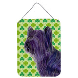 Caroline'S Treasures Skye Terrier St. Patrick'S Day Shamrock Portrait Wall Or Door Hanging Prints, 16 X 12, Multicolor