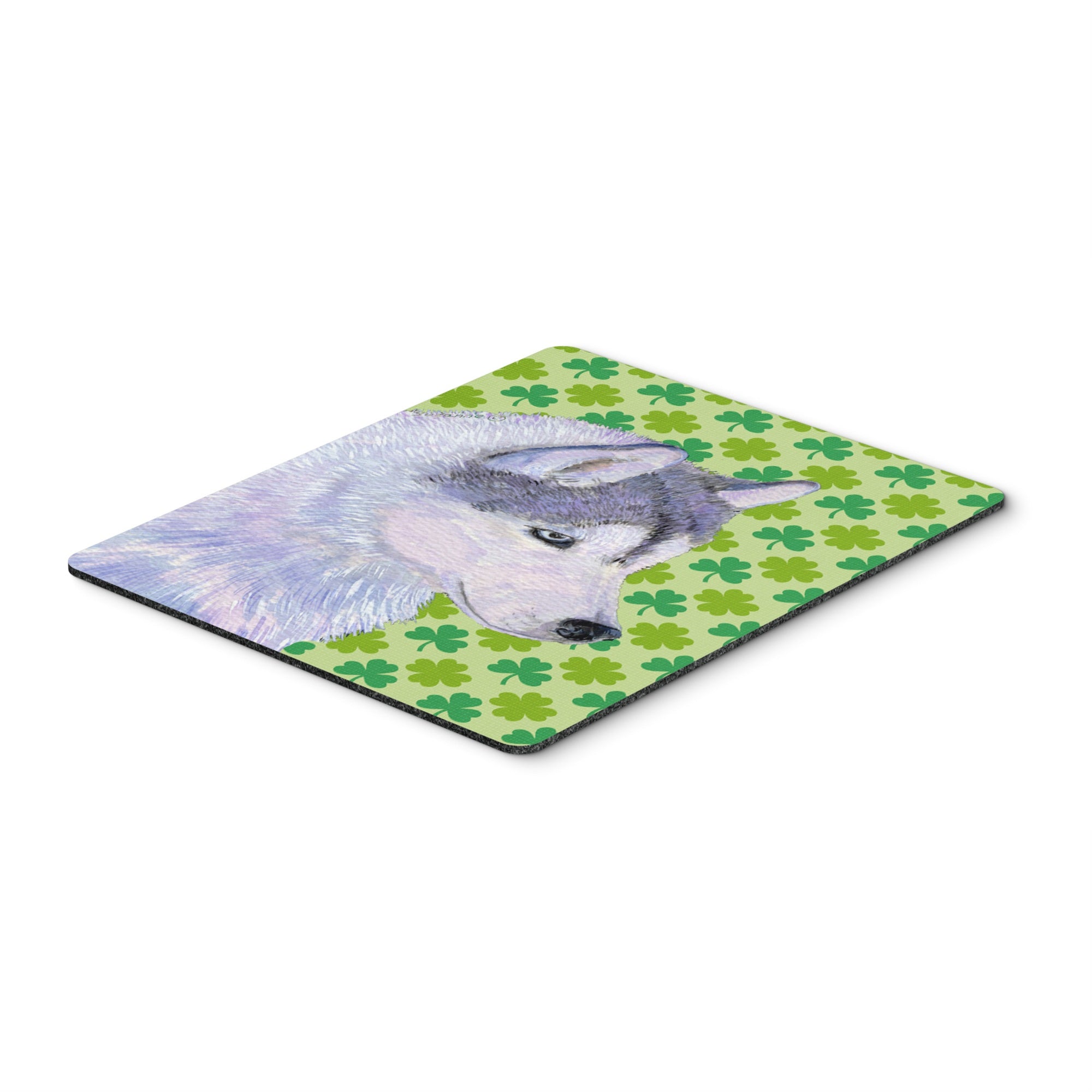 Caroline'S Treasures Mouse/Hot Pad/Trivet, Siberian Husky St. Patrick'S Day Shamrock Portrait (Ss4395Mp)