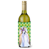 Shih Tzu St. Patrick'S Day Shamrock Wine Bottle Beverage Insulator Beverage Insulator Hugger