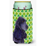 Cocker Spaniel St. Patrick'S Day Shamrock Portrait Tall Boy Beverage Insulator Beverage Insulator Hugger