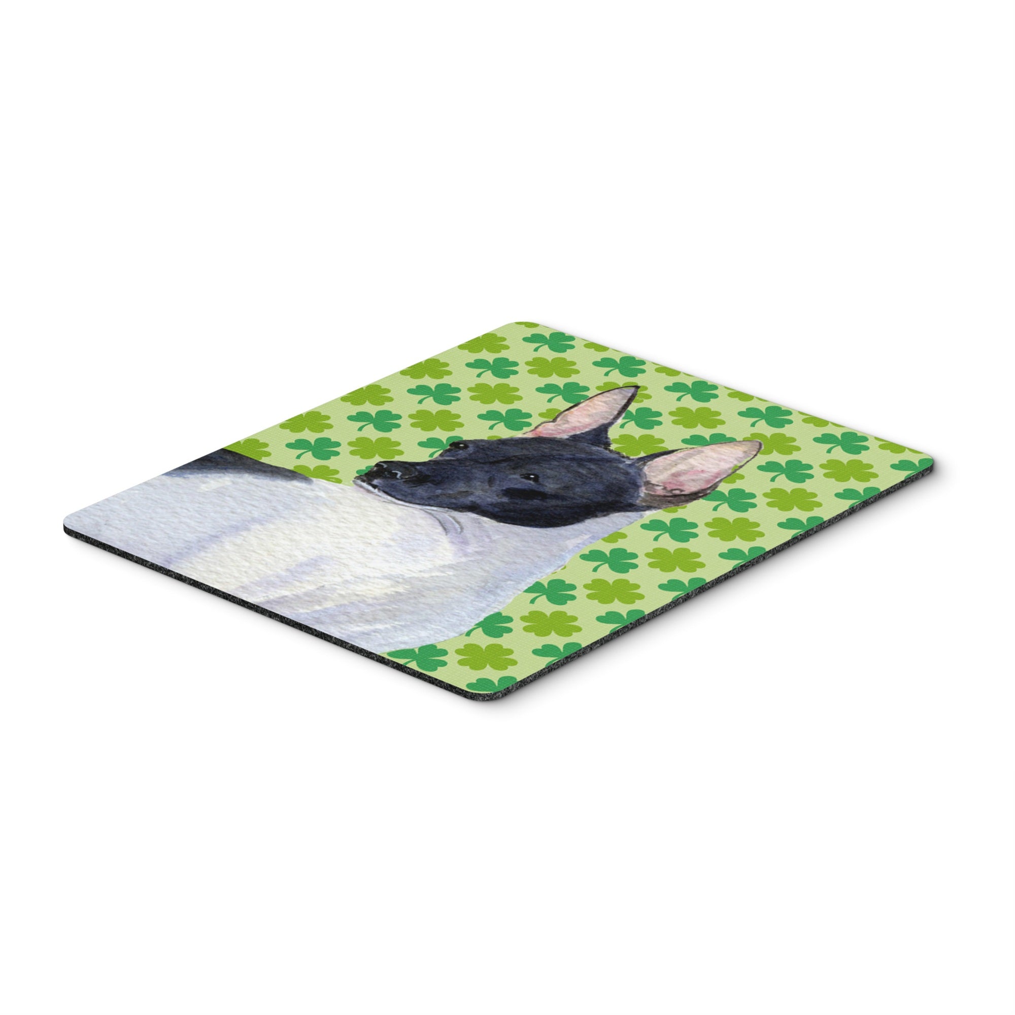 Caroline'S Treasures Mouse/Hot Pad/Trivet, Rat Terrier St. Patrick'S Day Shamrock Portrait (Ss4411Mp)