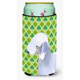 Bedlington Terrier St. Patrick'S Day Shamrock Portrait Tall Boy Beverage Insulator Beverage Insulator Hugger