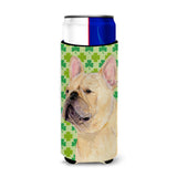French Bulldog St. Patrick'S Day Shamrock Portrait Ultra Beverage Insulators For Slim Cans Ss4416Muk