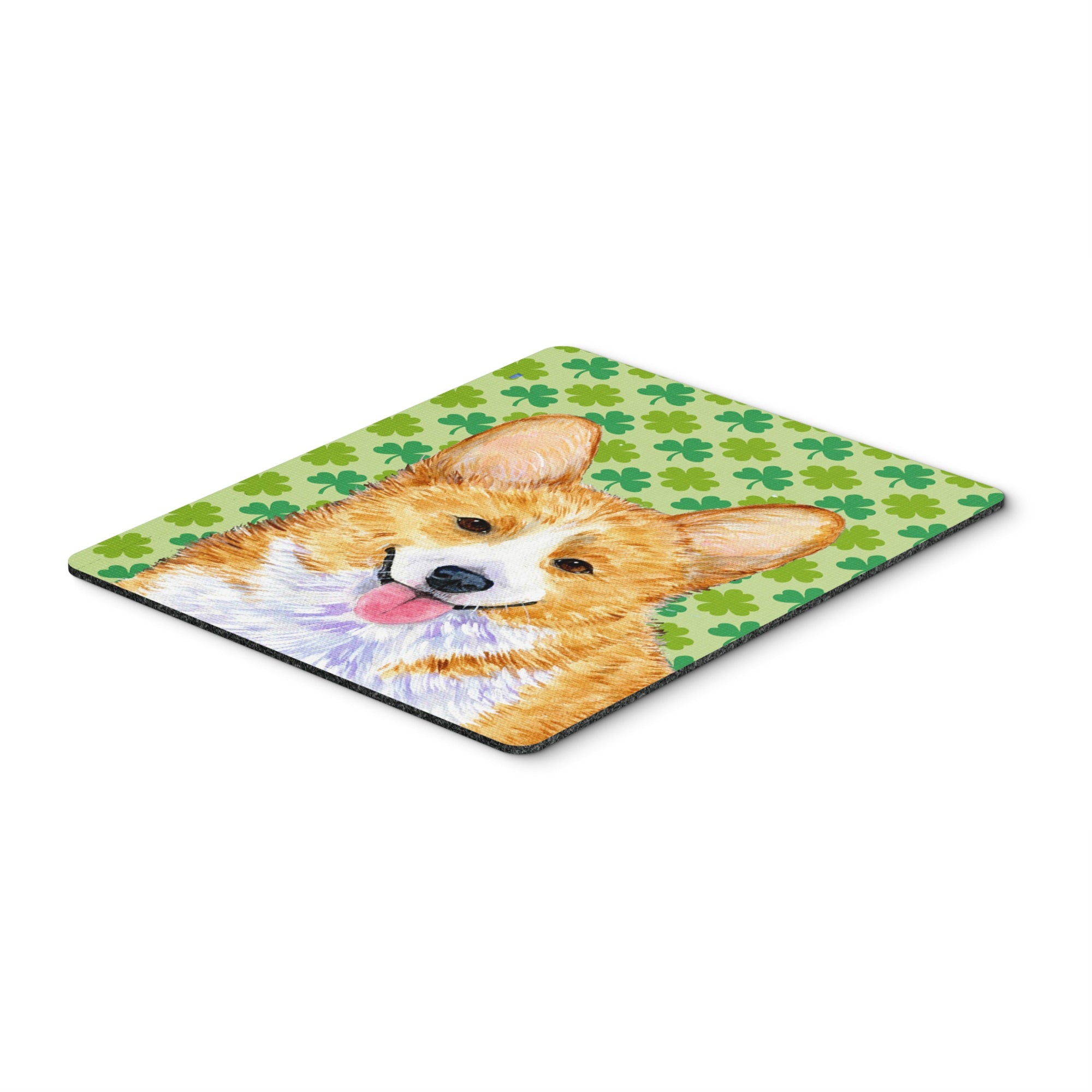 Caroline'S Treasures Mouse/Hot Pad/Trivet, Corgi St. Patrick'S Day Shamrock Portrait (Ss4417Mp)