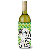 Dalmatian St. Patrick'S Day Shamrock Wine Bottle Beverage Insulator Beverage Insulator Hugger