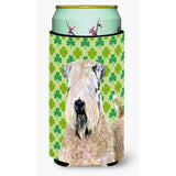 Wheaten Terrier Soft Coated St. Patrick'S Day Shamrock Tall Boy Beverage Insulator Beverage Insulator Hugger