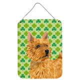 Caroline'S Treasures Norwich Terrier St. Patrick'S Day Shamrock Portrait Wall Or Door Hanging Prints, 16 X 12, Multico