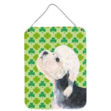 Caroline'S Treasures Dandie Dinmont Terrier St. Patrick'S Day Shamrock Wall Or Door Hanging Prints, 16 X 12, Multicolo