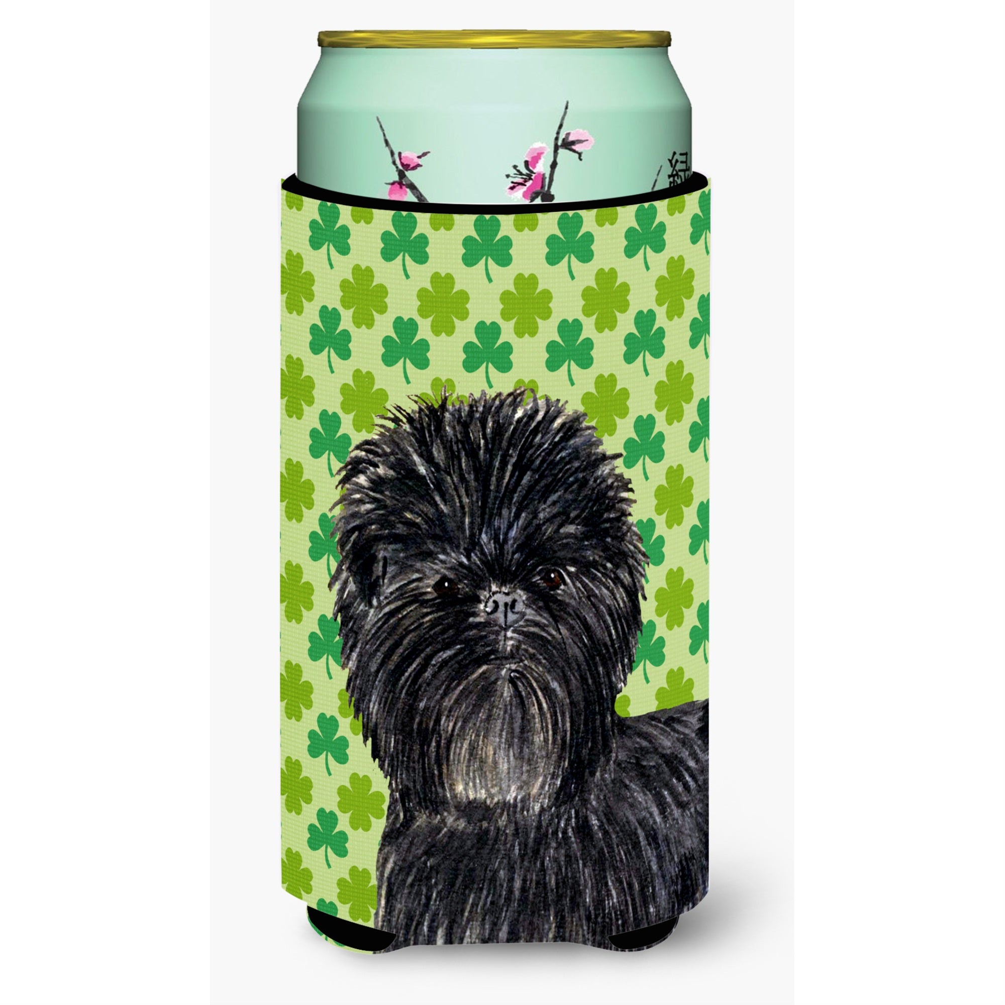 Affenpinscher St. Patrick'S Day Shamrock Portrait Tall Boy Beverage Insulator Beverage Insulator Hugger