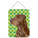 Caroline'S Treasures Field Spaniel St. Patrick'S Day Shamrock Portrait Wall Or Door Hanging Prints, 16 X 12, Multicolo