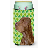 Field Spaniel St. Patrick'S Day Shamrock Portrait Tall Boy Beverage Insulator Beverage Insulator Hugger