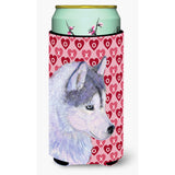 Siberian Husky Hearts Love Valentine'S Day Tall Boy Beverage Insulator Beverage Insulator Hugger