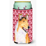 Collie Smooth Hearts Love And Valentine'S Day Portrait Tall Boy Beverage Insulator Beverage Insulator Hugger